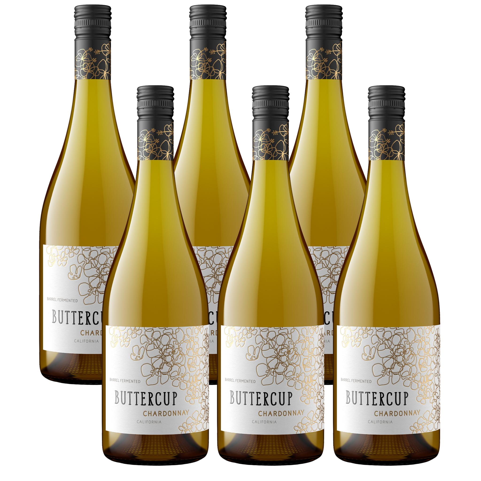 6 Flasker Buttercup Chardonnay Hvidvin