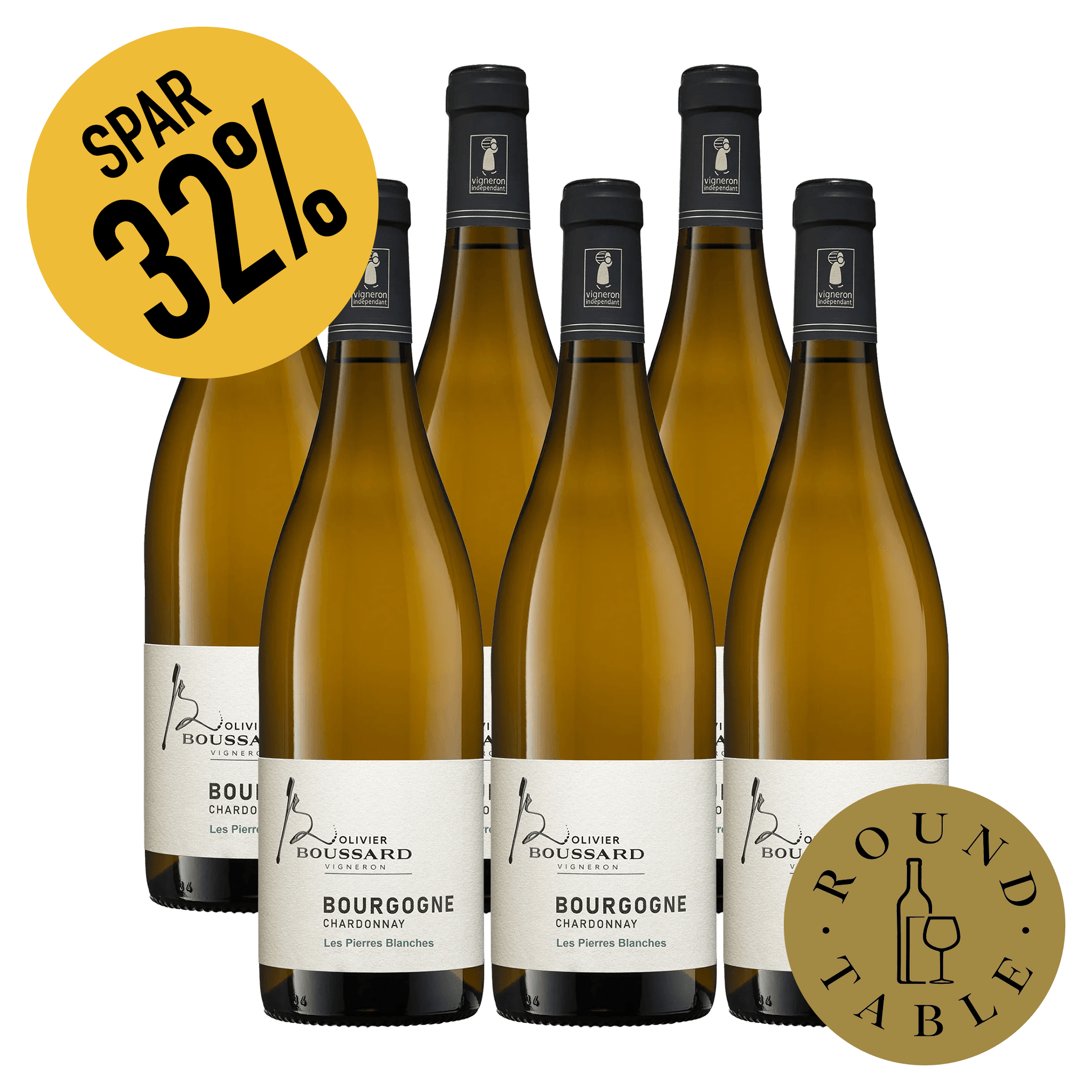6 fl. Boussard Bourgogne Chardonnay Cuvée Les Pierres Blanches 2024 (Round Table)