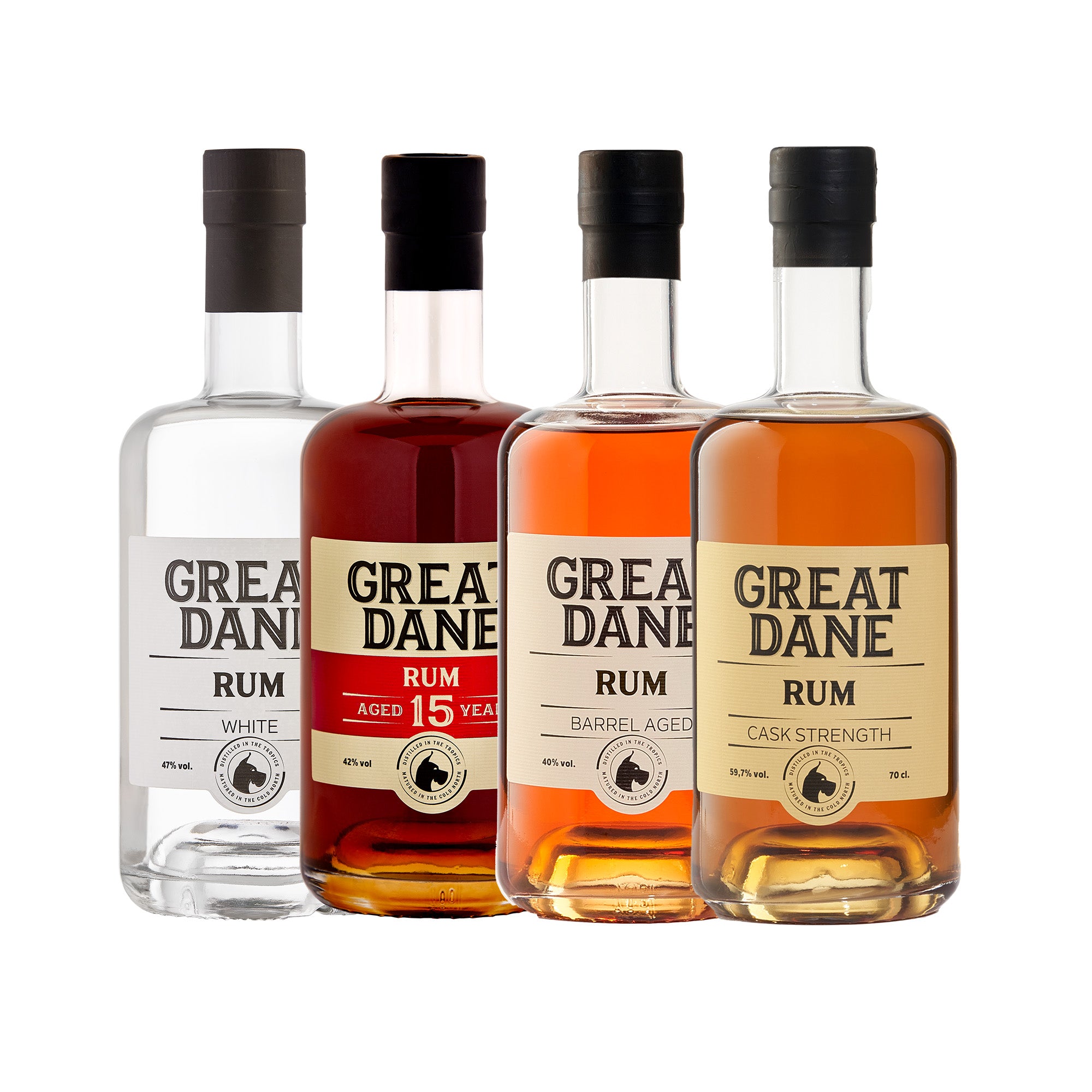 Great Dane Rum Ã…rgangspakke (4x70cl) - Fantastisk tilbud!