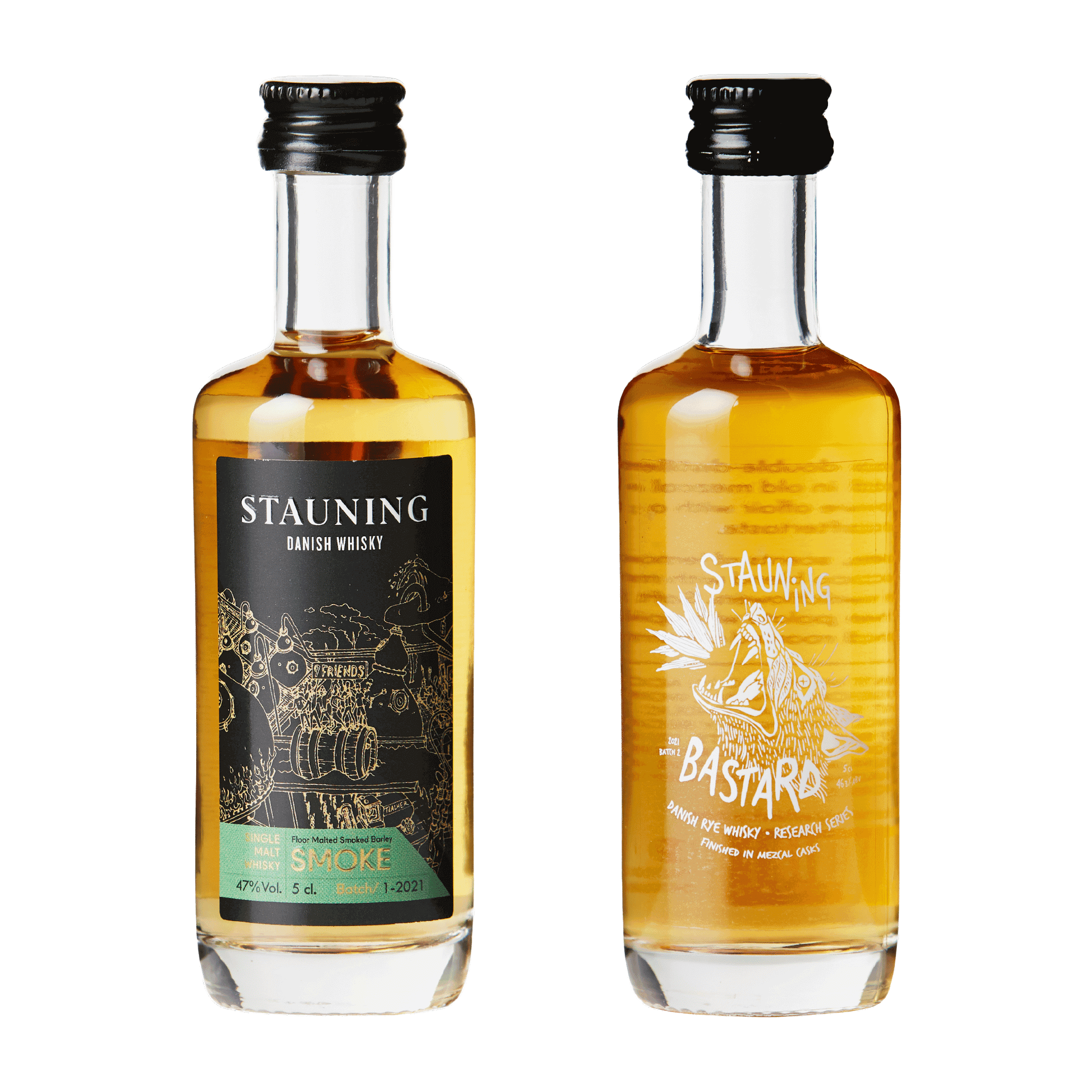 Stauning Whisky Smagesæt Smoke og Bastard (2 x 5 cl.)