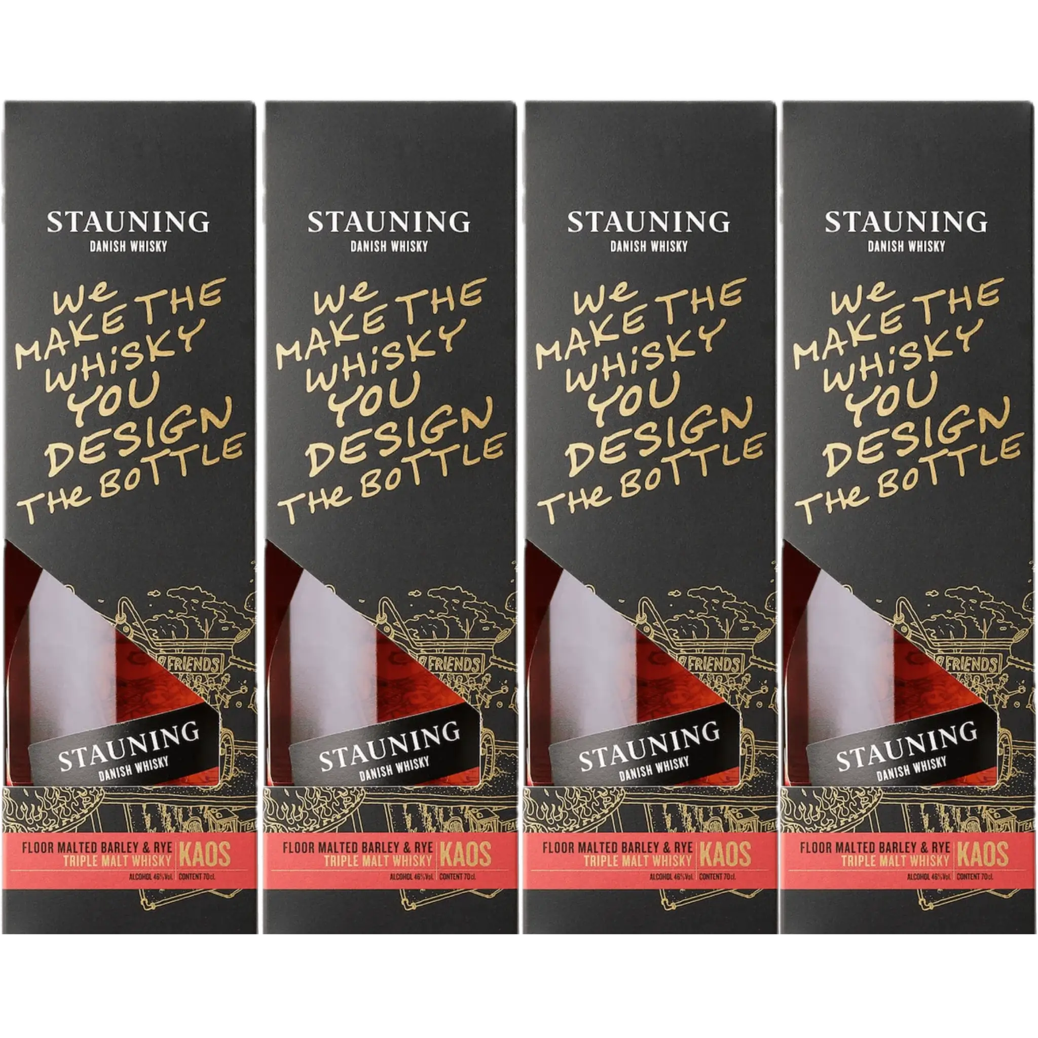 4 Flasker Stauning KAOS Design Edition