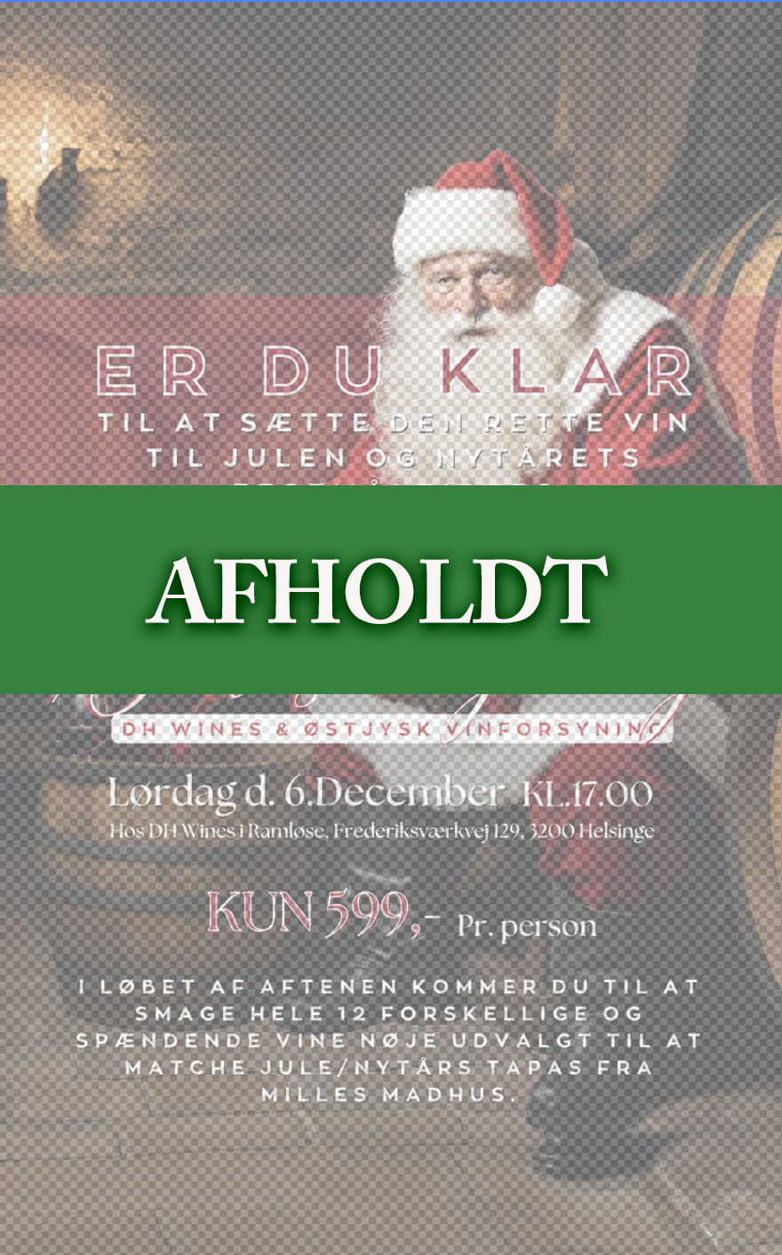 Ã…rets STORE Julesmagning - 12 forskellige vine & jule tapas fra Milles Madhus