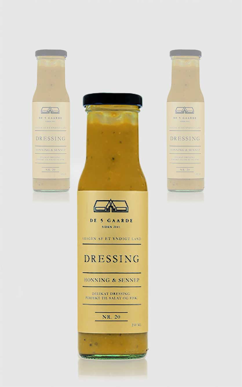 De 5 Gaarde Honning sennep dressing
