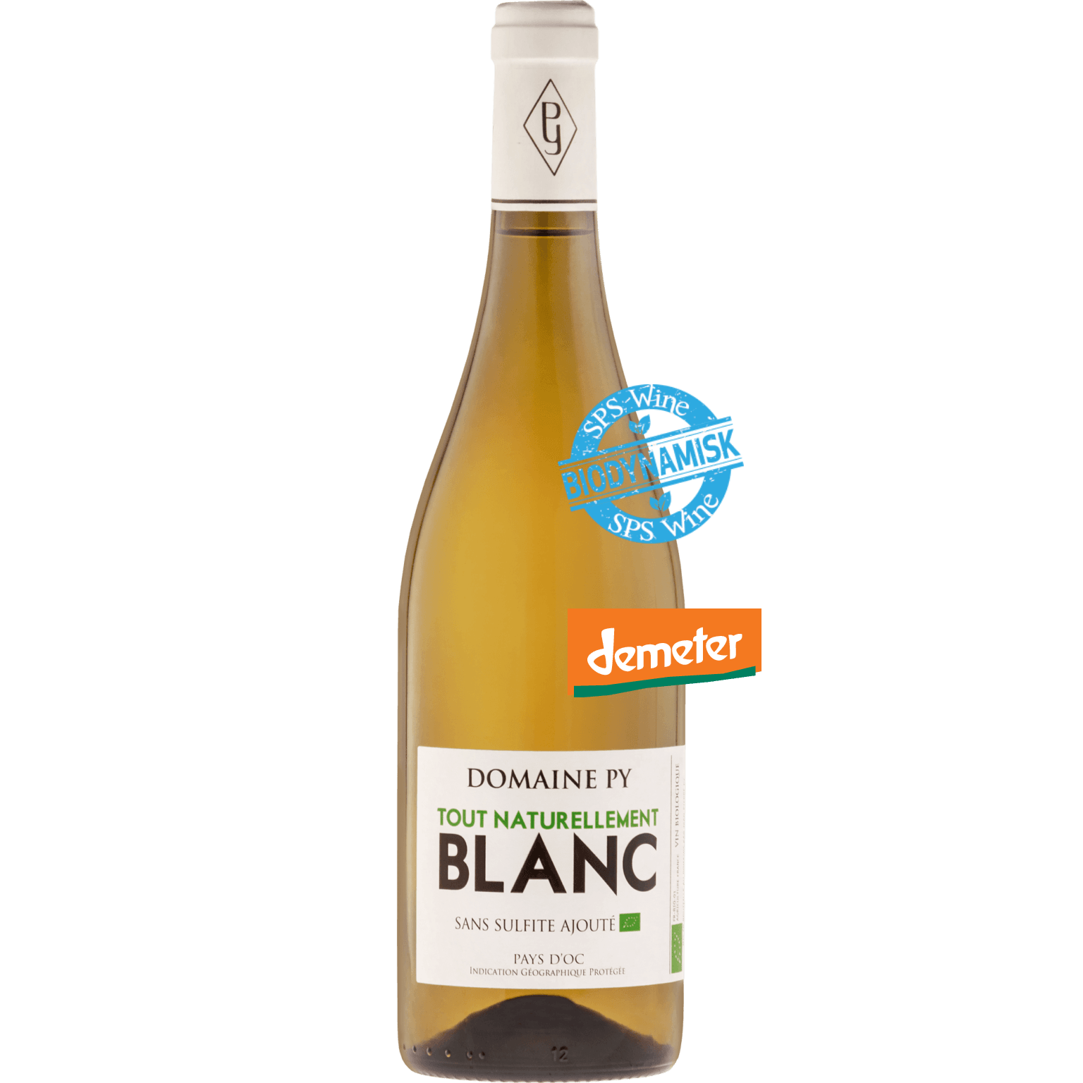 Domaine Py Tout Naturellement Blanc 2025, Languedoc Roussillon Frankrig, Hvidvin Økologisk Naturvin