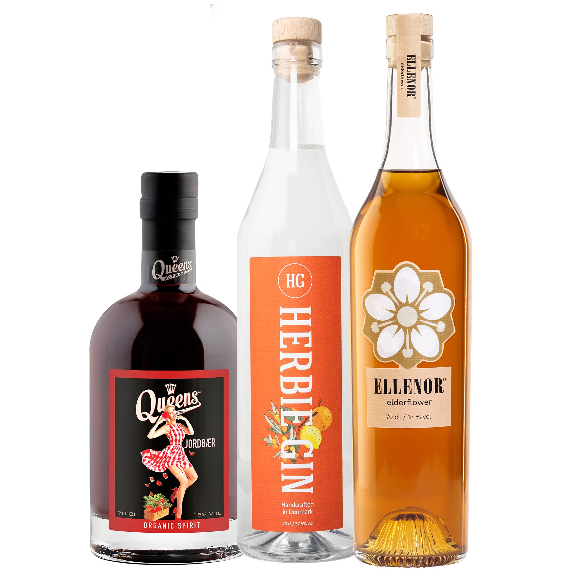 Økologisk Gin og Likør-pakke (3x70cl) - Fantastisk Tilbud!