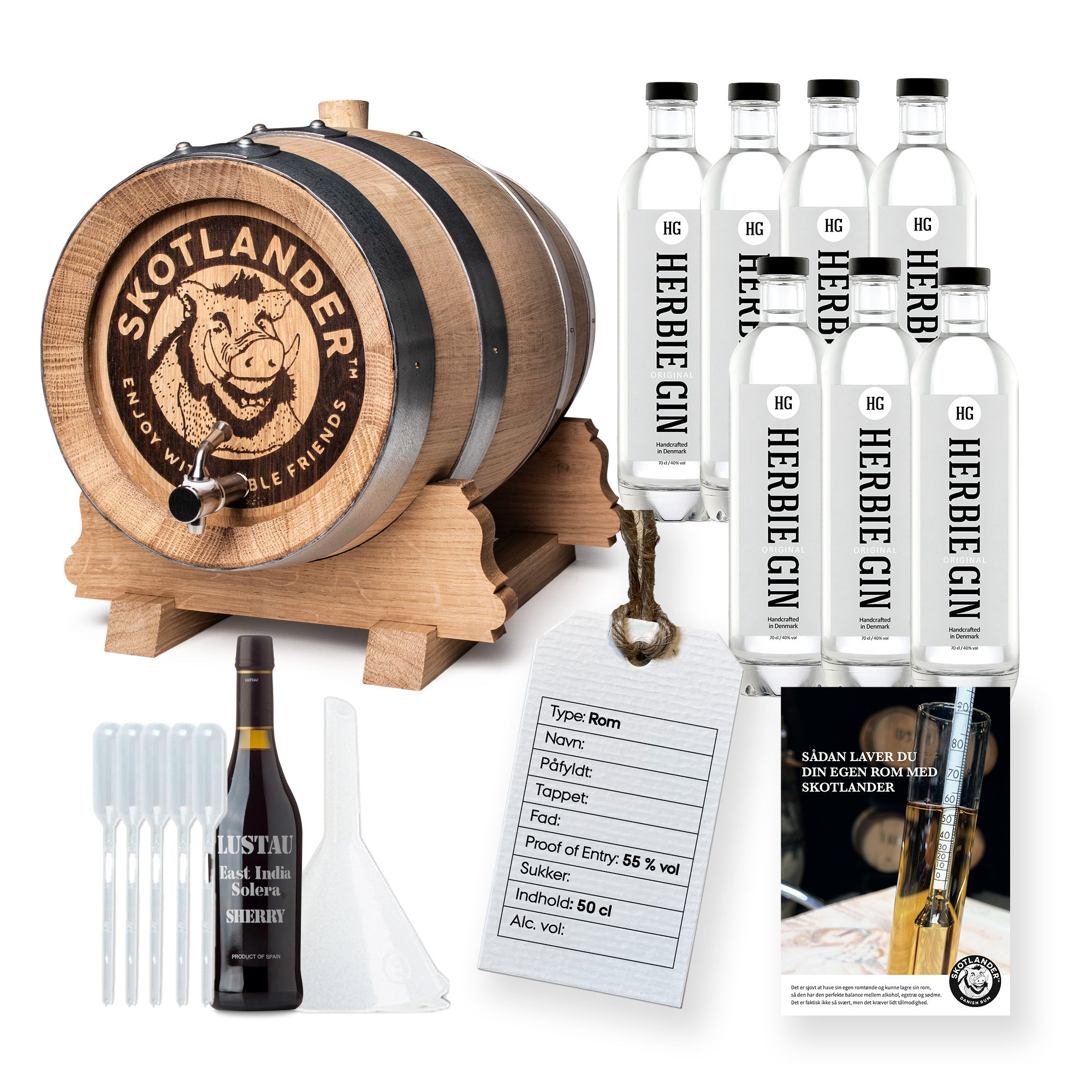 Lav din egen lagret gin - HÃ¥ndlavet kit til modning