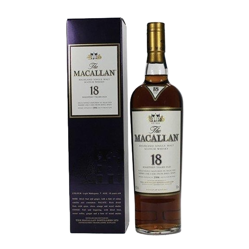 Macallan 18 Ã…r Sherry Oak 1994 - Eksklusiv Whisky Tilbud