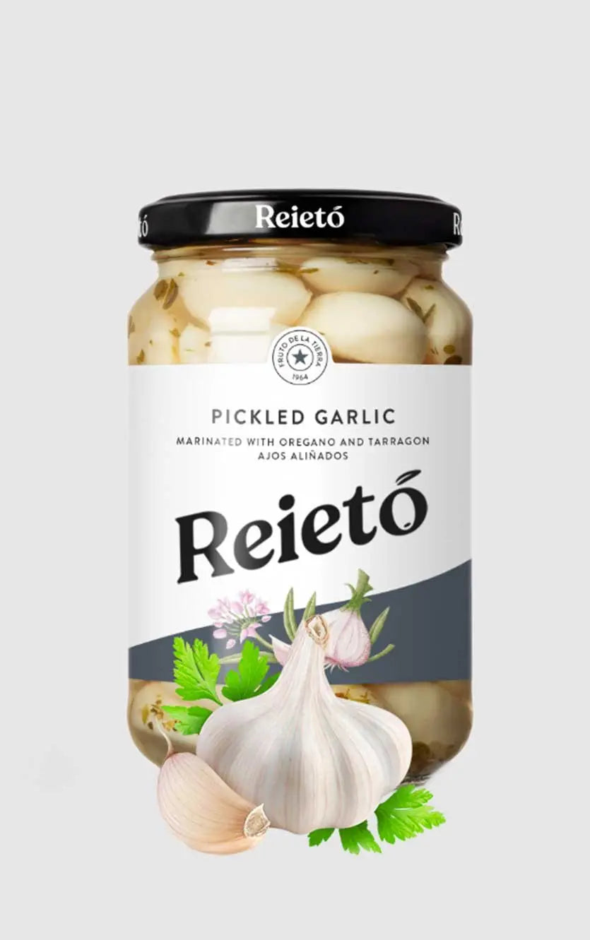 Reietó syltede hvidløg 345g (235G drænet vægt)