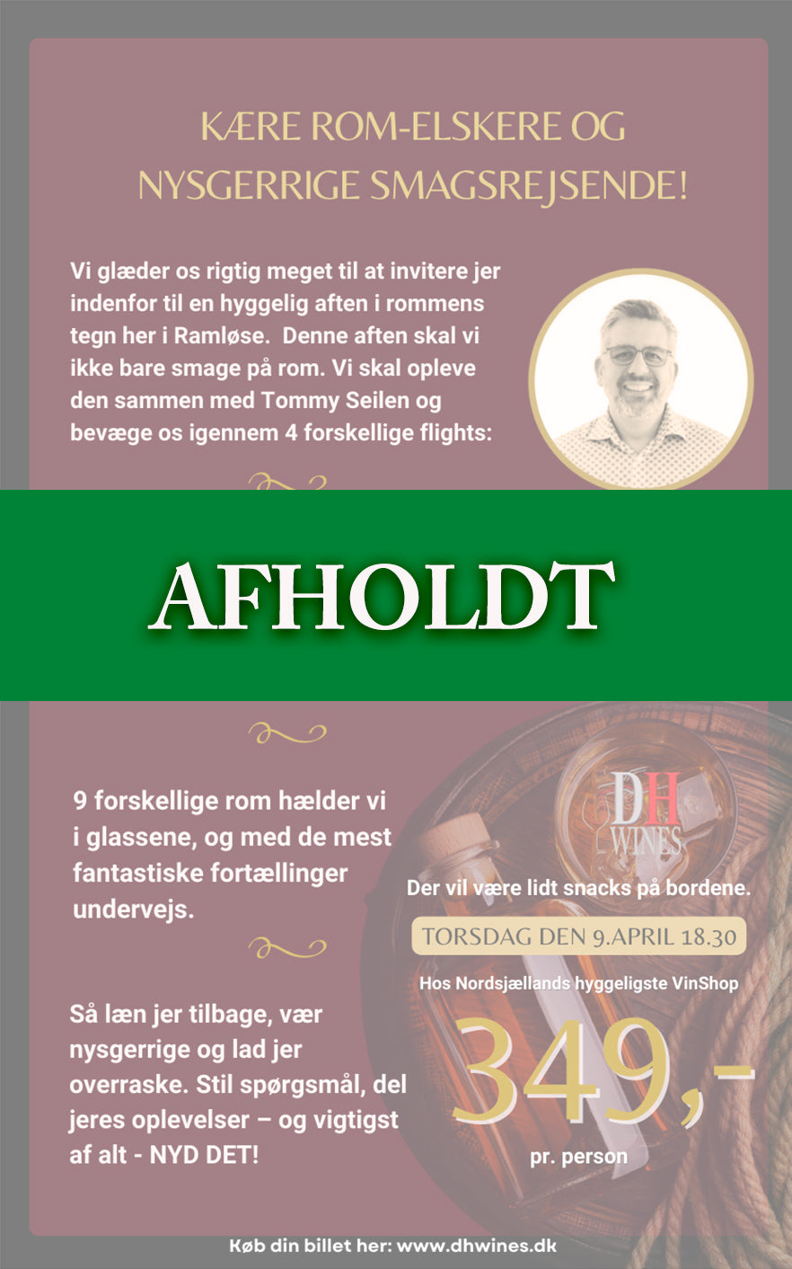 Romsmagning med Tommy Seilen 9.April kl. 18.30 - General Admission