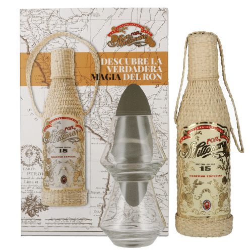 Ron Millonario 15 Solera Reserva med gaveæske og glas