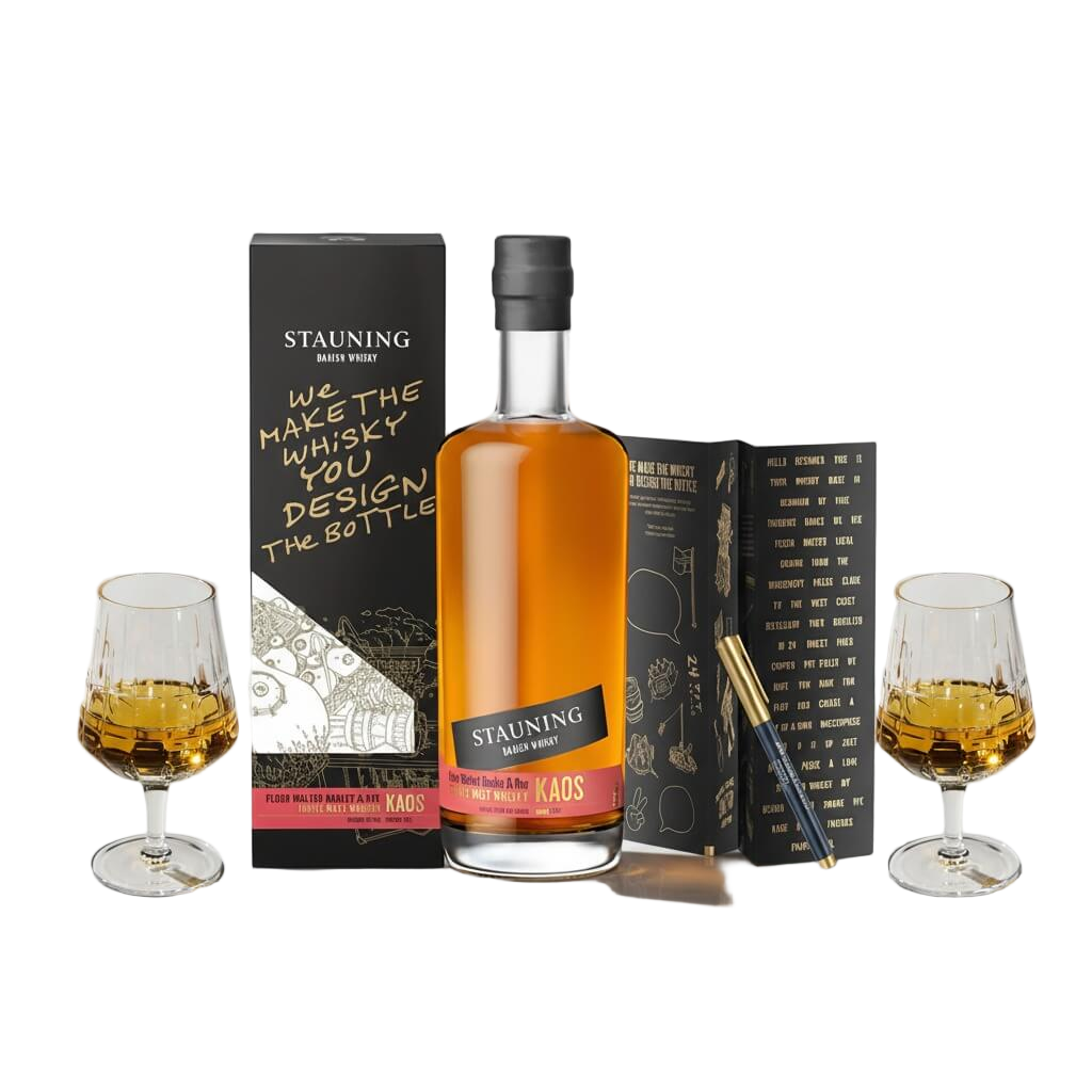 Stauning Kaos Design Din Edition + 2 Bullet Whisky Glas