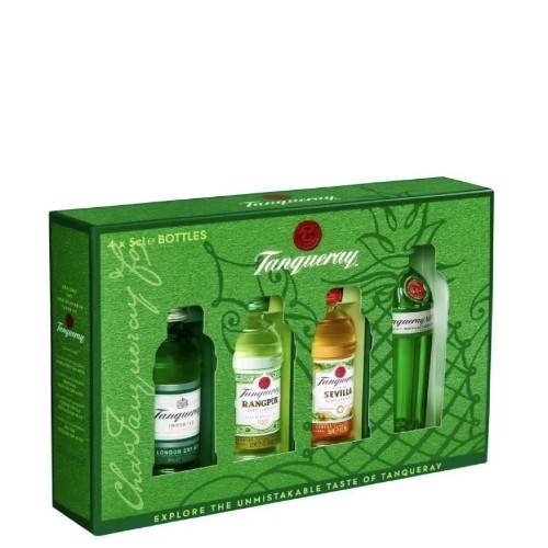 Tanqueray Miniature sæt, 4 x 5 cl i gaveæske