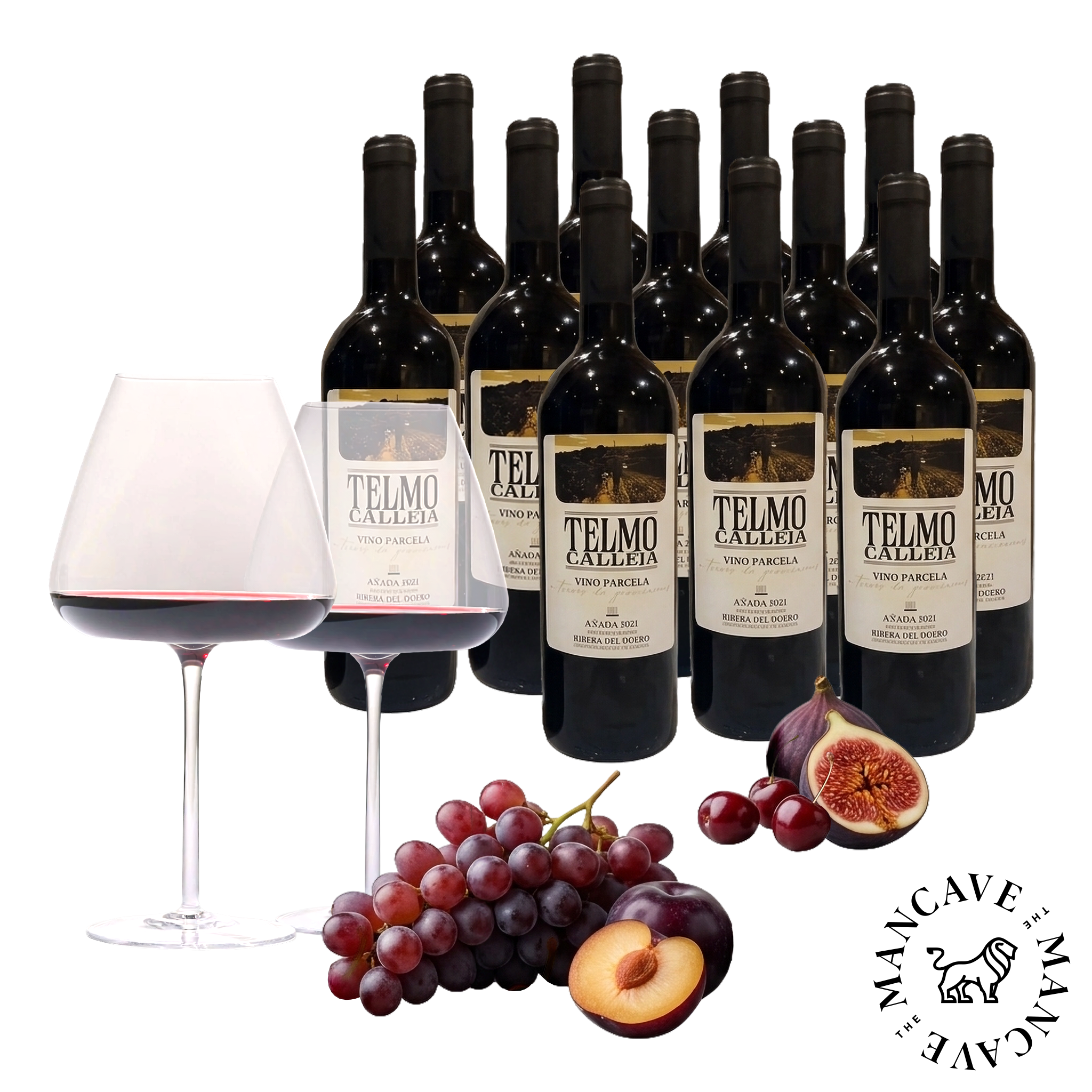 12 fl. Telmo Calleja 2023 + 2 stk. GRATIS Bold Bourgogne Glas