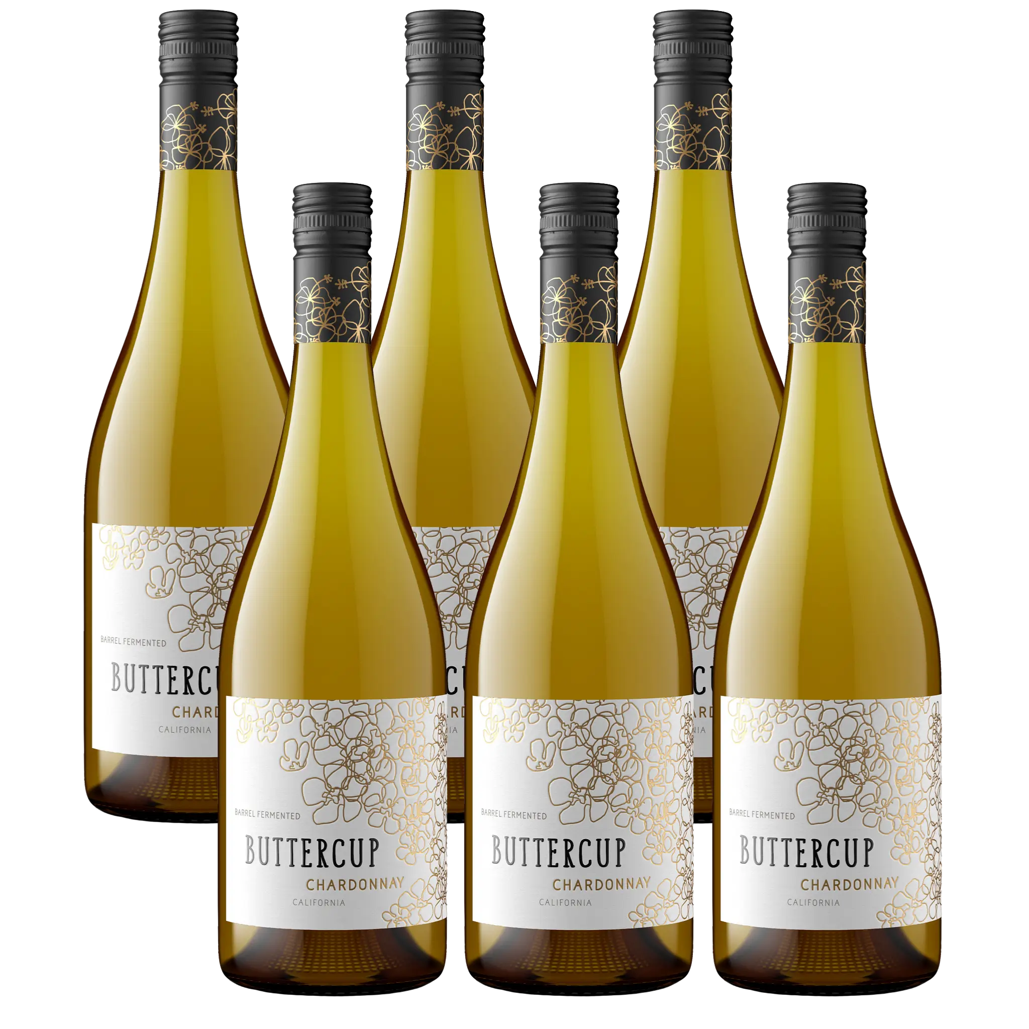 6 Flasker Buttercup Chardonnay Hvidvin