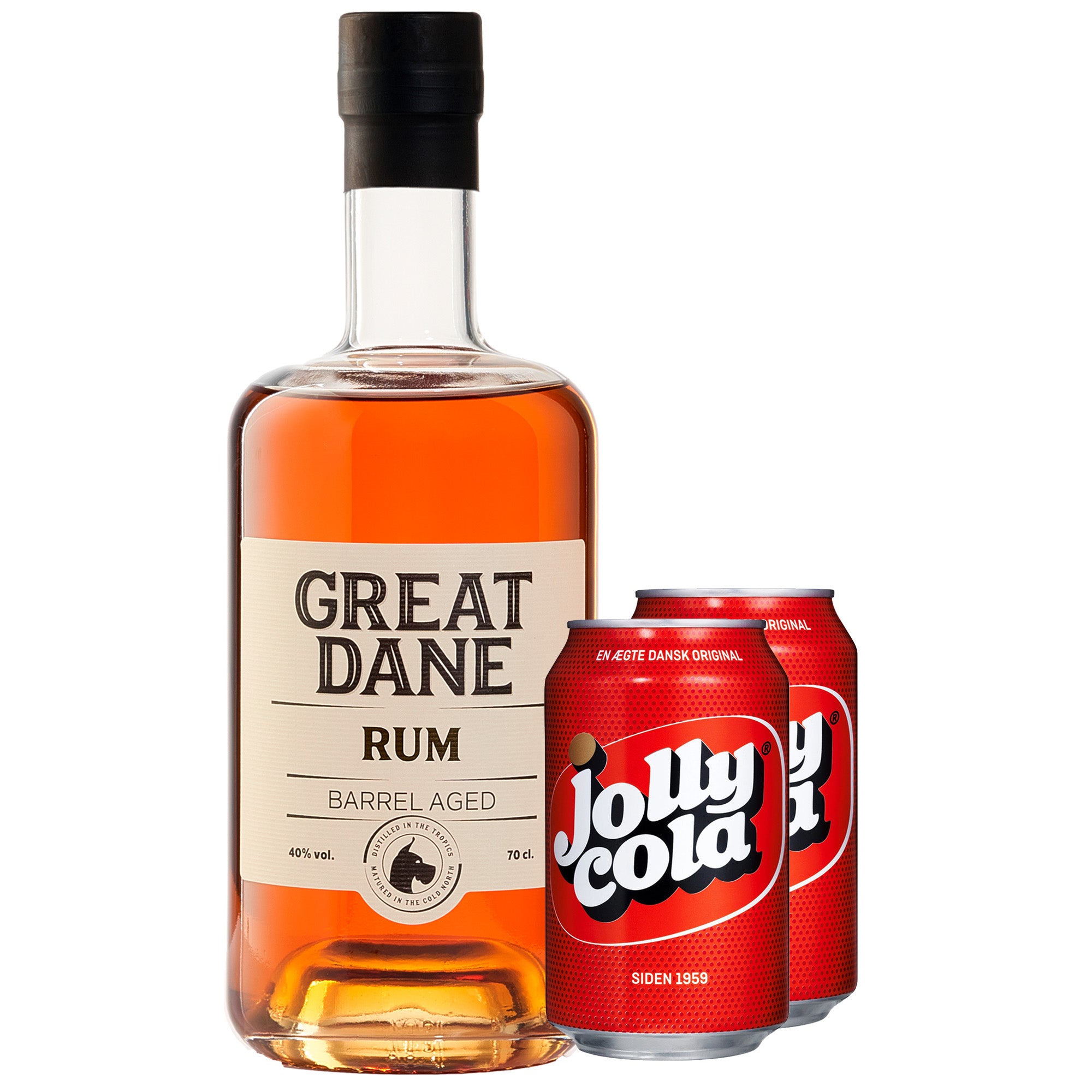 Great Dane Rum (70cl) med 2 gratis Jolly Cola