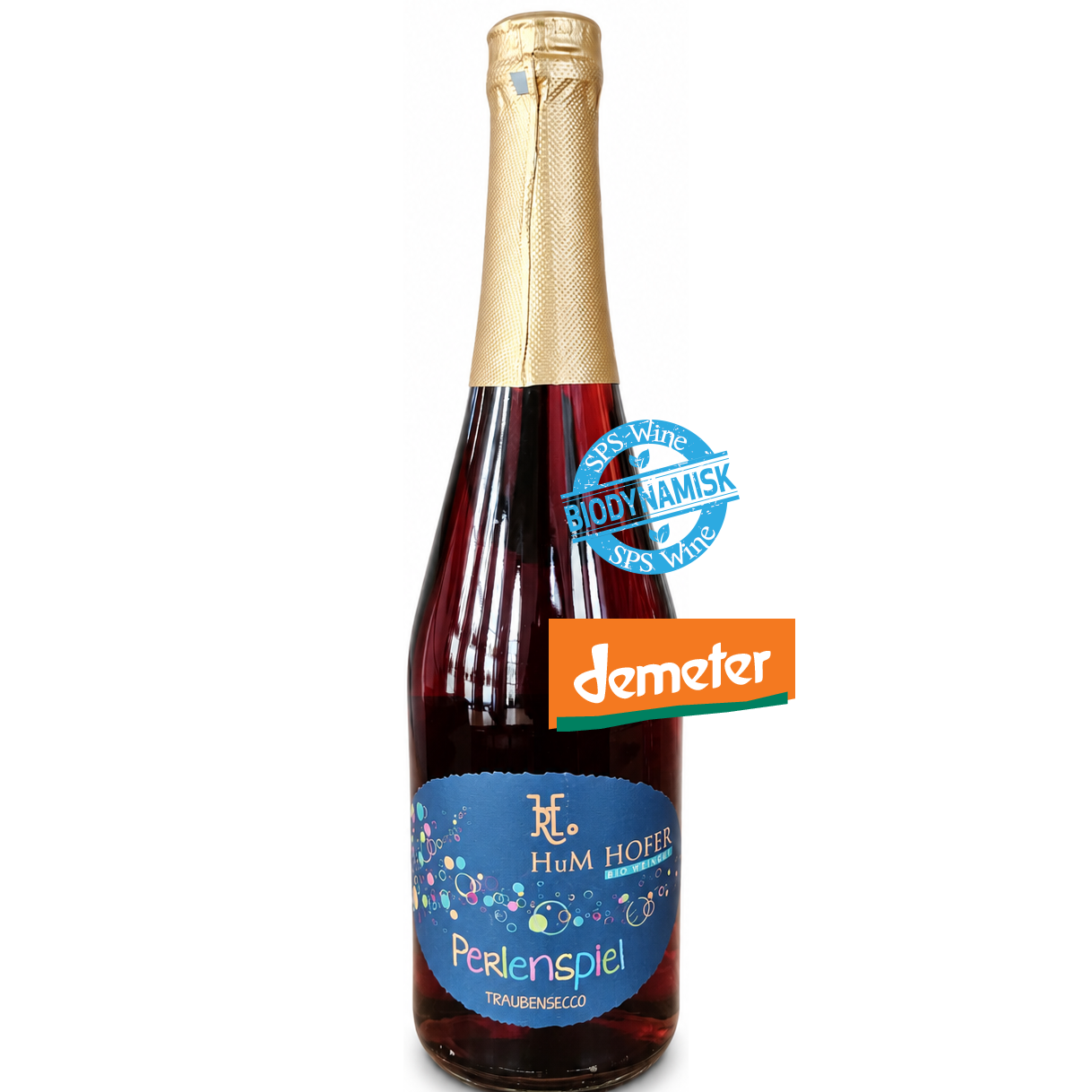 HuM Hofer Perlenspiel Rosé vom Schafgarten - DEMETER Biodynamisk Mousserende Alkoholfri