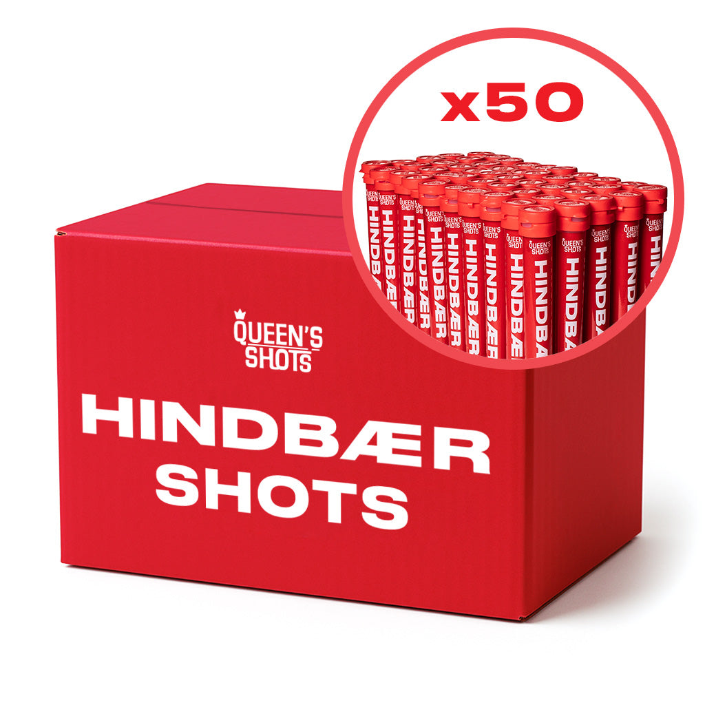 Økologiske Queens Hindbærshots - 50 x 2cl Likør