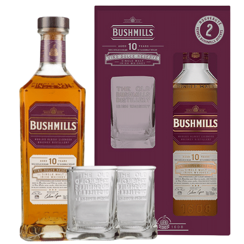 Bushmills 10 Y.O. Vino Dulce Whiskey Gavesæt med Glas