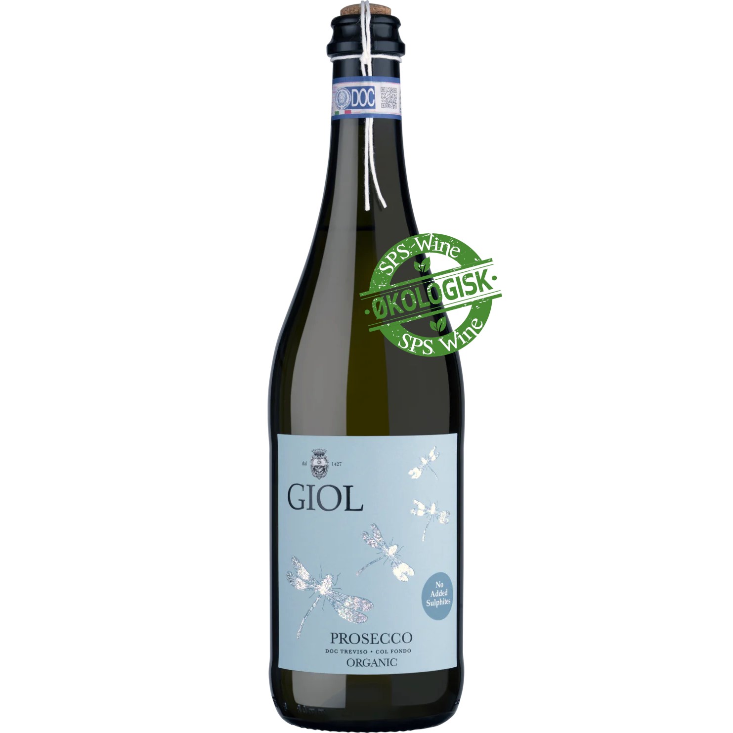 Giol Prosecco Frizzante Col Fondo, Økologisk Mousserende uden tilsatte sulfitter, vegansk 2025