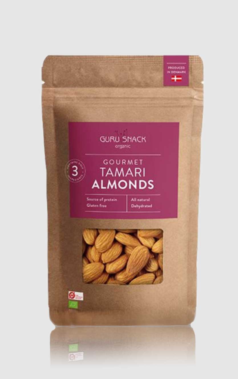 Gourmet Tamari mandler, økologisk - Guru snack