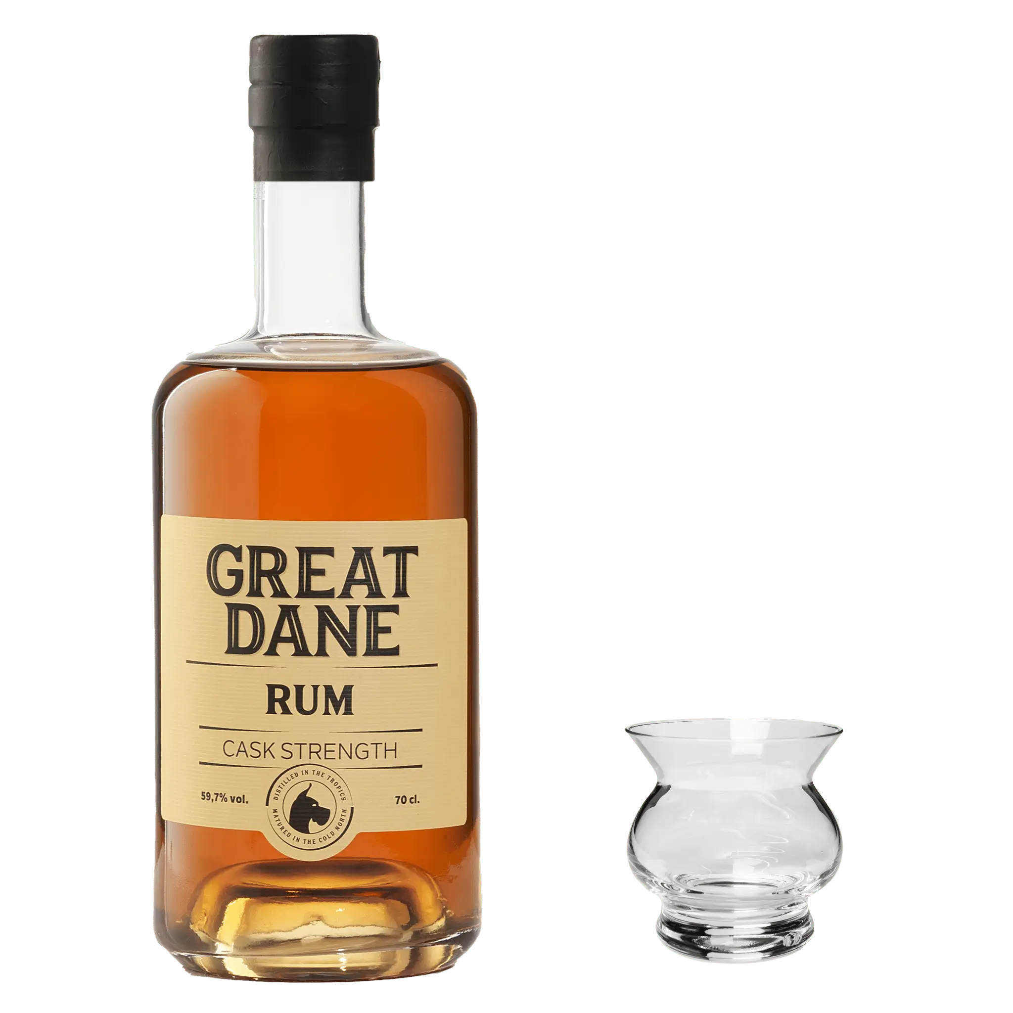 Great Dane Cask Strength Rum & Elite Neat Romglas