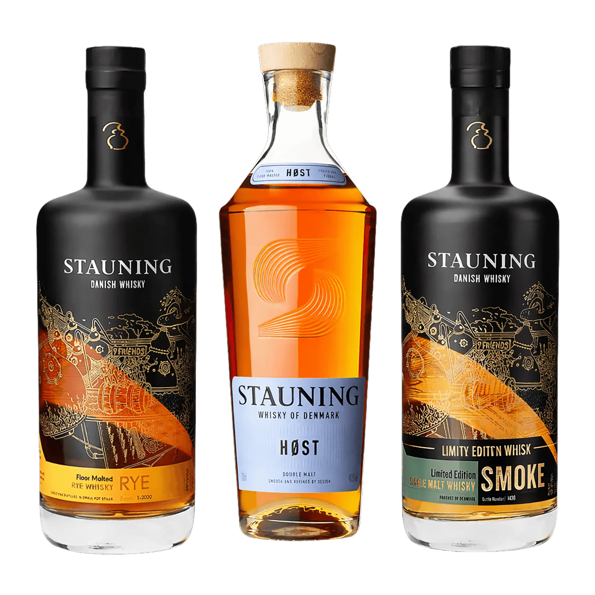 Stauning Whisky Pakken Høst, Rye og Smoke