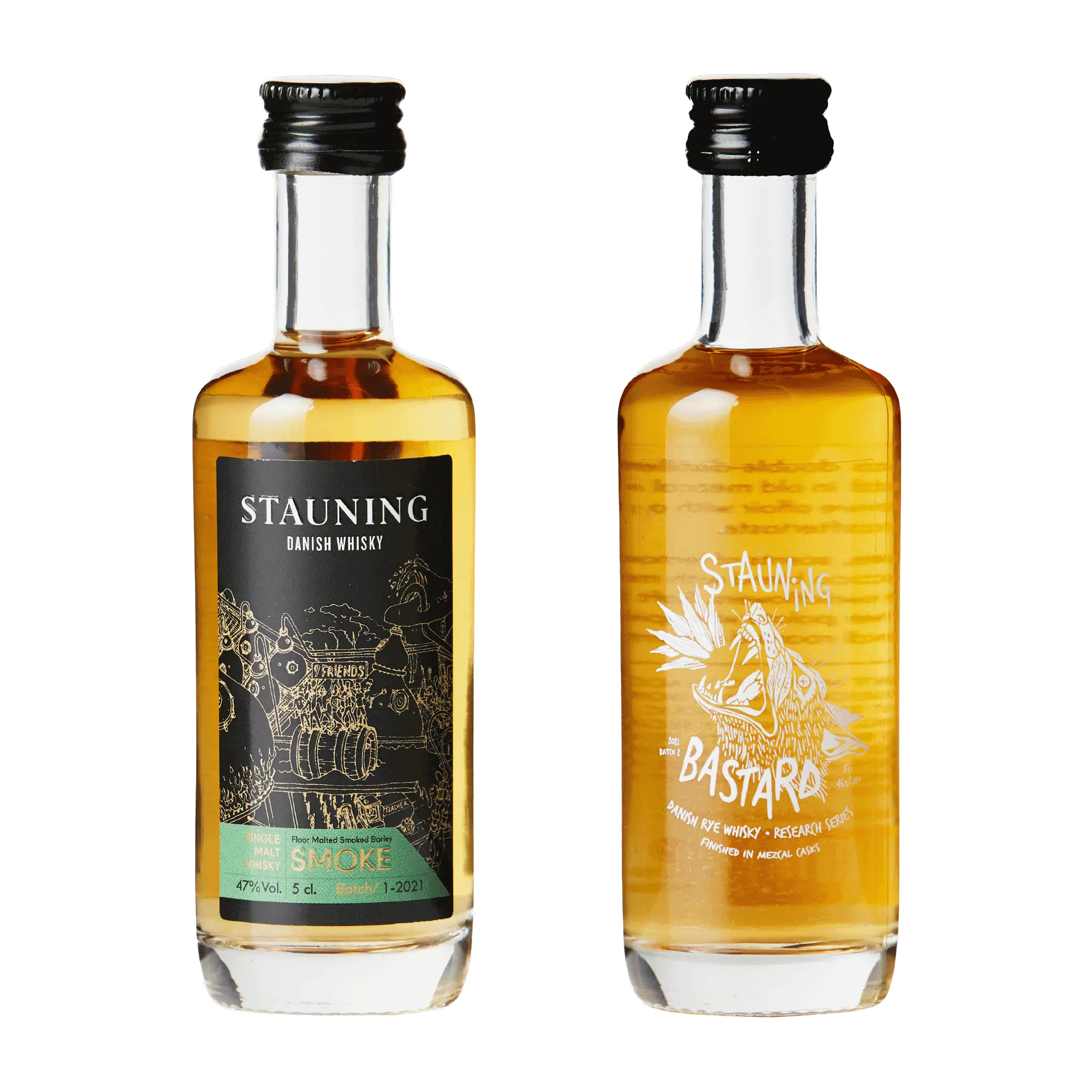 Stauning Whisky Smagesæt Smoke og Bastard (2 x 5 cl.)